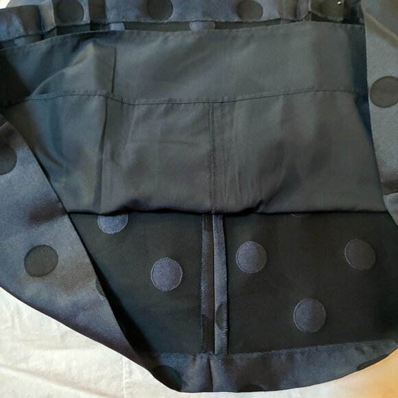 Kay Unger Size 8 sleeveless Party Dress - Navy with black polks - Picture 6 of 7